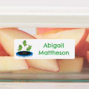 Cute green beans trampoline cartoon personalized