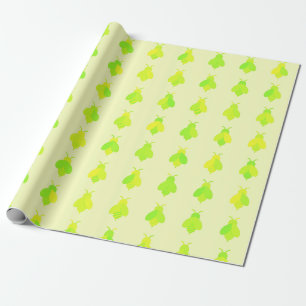 Cute Green Bee Pattern Wrapping Paper