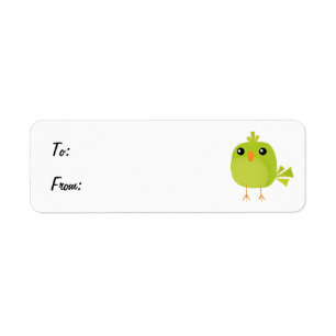 Cute Green Bird Cartoon