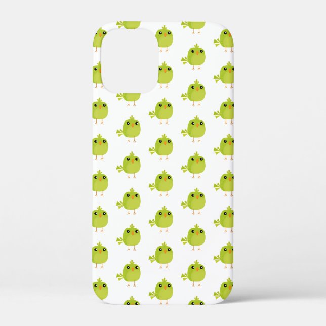 Cute Green Bird Cartoon Case-Mate iPhone Case (Back)