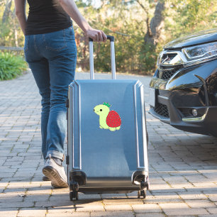 Cute green blushing strawberry turtle Classic T-Sh