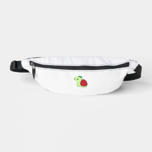Cute green blushing strawberry turtle Classic T-Sh Bum Bags