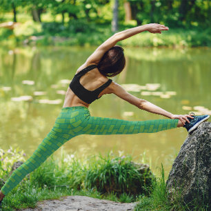Cute Green Brick Gym Yoga  Women Tight Leggings