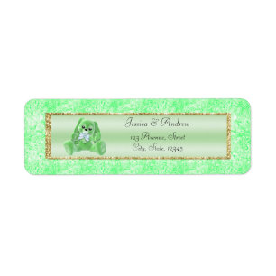 Cute Green Bunny Baby Shower