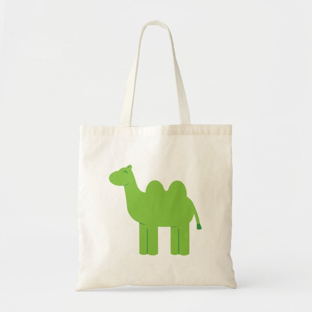 Cute Green Camel Tote Bag (Front)