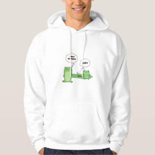 Cute Green Cartoon Funny Hoodie for men