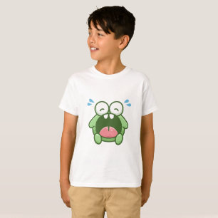 Cute Green Cartoon Pattern T-Shirt