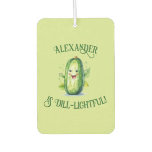 Cute Green Cartoon Pickle Car Air Freshener