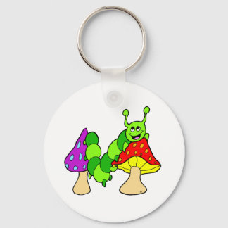 Cute Green Caterpillar Key Ring