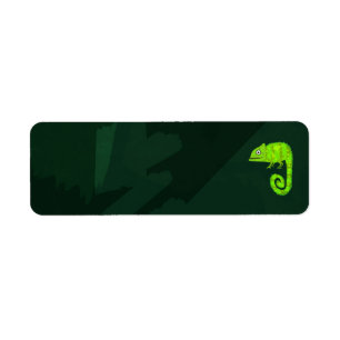 Cute Green Chameleon Illustration Tropical Reptile