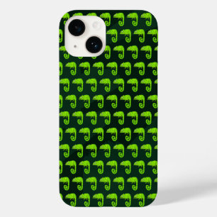 Cute Green Chameleon Illustration Tropical Reptile Case-Mate iPhone 14 Case