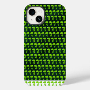 Cute Green Chameleon Illustration Tropical Reptile iPhone 14 Case