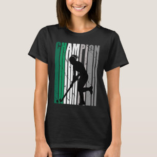 Cute Green Champion Hockey Birthday Arts T-Shirt