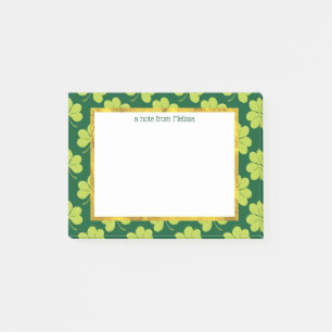 Cute Green Clover Pattern Post-it Notes