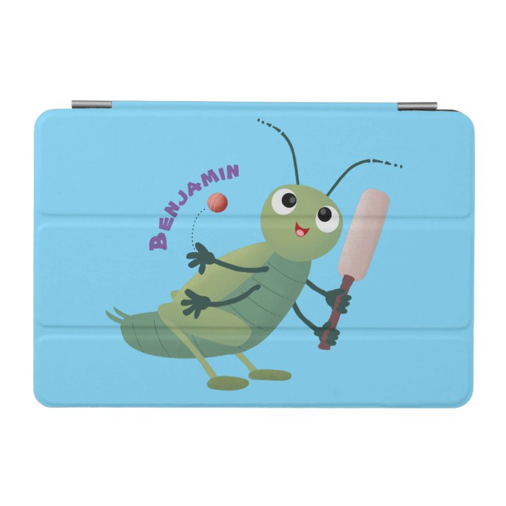 Cute green cricket insect cartoon illustration iPad mini cover | Zazzle Cute green cricket insect cartoon illustration iPad mini cover | Zazzle