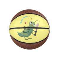 Cute green cricket insect cartoon illustration