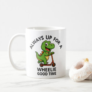 Cute Green Dinosaur Coffee Mug