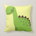 Cute Green Dinosaur Cushion<br><div class="desc">This cute green cartoon dino makes the perfect gift idea for little boys and girls who love dinosaurs.</div>
