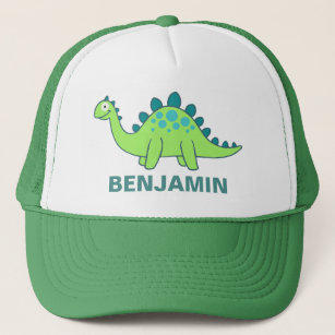 Cute Green Dinosaur Kids Trucker Hat