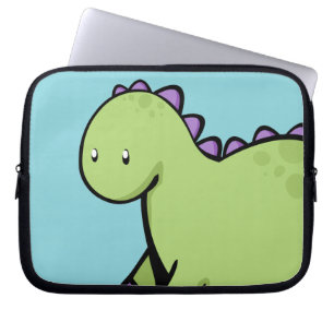 Cute Green Dinosaur Laptop Sleeve