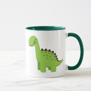Cute Green Dinosaur Mug