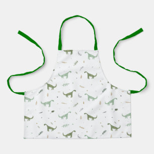 Cute Green Dinosaur Pattern Apron
