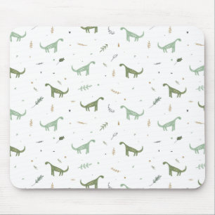 Cute Green Dinosaur Pattern Mouse Mat