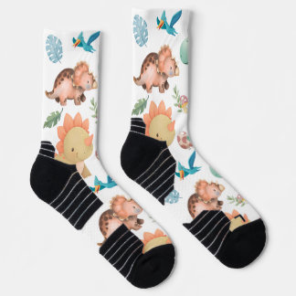 Cute Green Dinosaur Socks