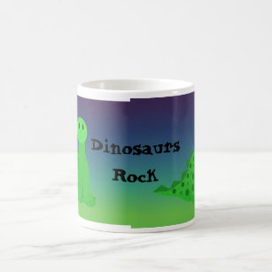 Cute Green Dinosaurs Coffee Mug