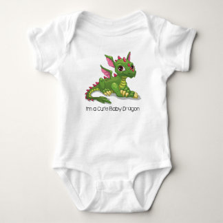 Cute Green Dragon Baby Bodysuit