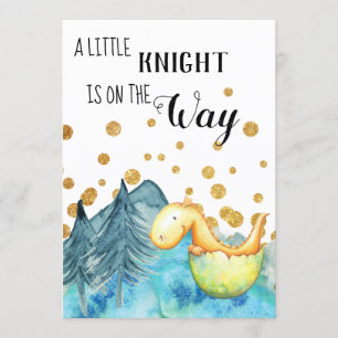 *~* Cute Green Dragon Hatching Baby Boy  Shower Invitation