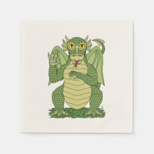 Cute Green Dragon Napkin