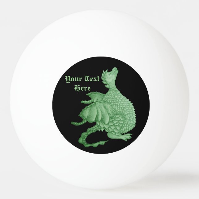 cute green dragon Ping Pong Ball (Front)
