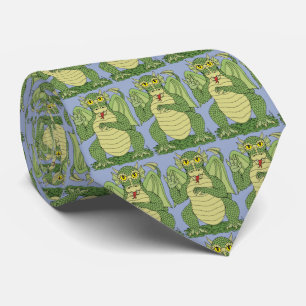Cute Green Dragon Tie