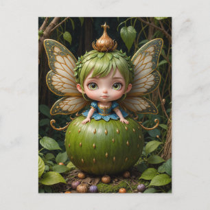 Cute Green Fairy Postcard