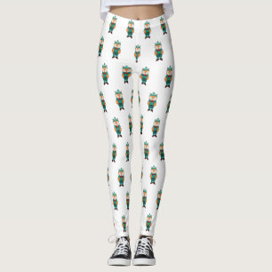 Cute green fox leggings