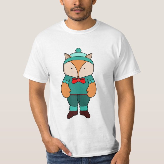 Cute green fox T-Shirt (Front)