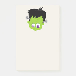 Cute Green Frankenstein Monster face Halloween Post-it Notes