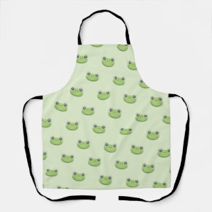 Cute Green Frog   All-Over Print Apron