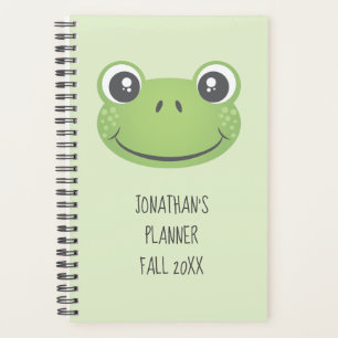 Cute Green Frog Back to School Planner