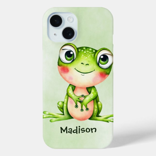 Cute Green Frog  Case-Mate iPhone Case (Back)