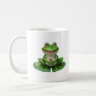 Cute Green Frog Coffee Mug