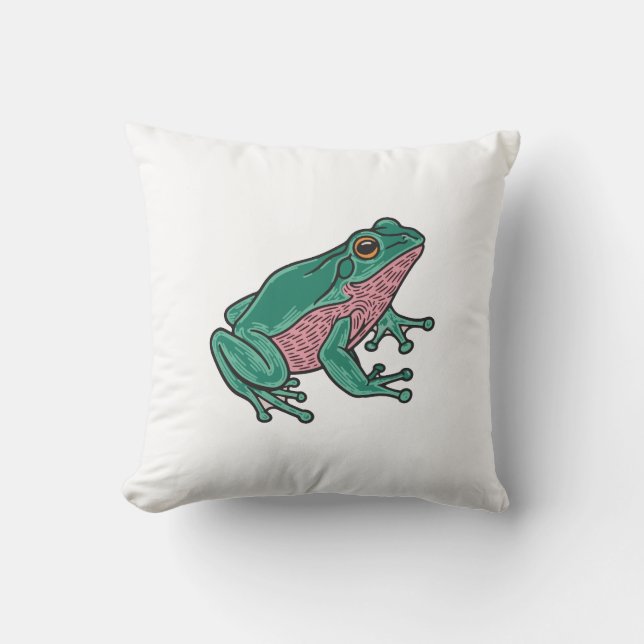 Cute Green frog Cushion (Front)