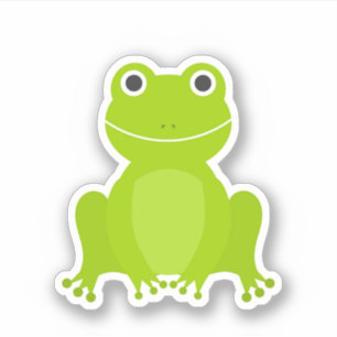 Cute green frog Custom-Cut Vinyl Sticker
