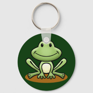 Cute Green Frog Key Ring