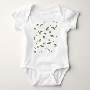 Cute green frog pattern baby bodysuit
