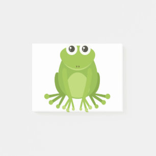 Cute green frog post-it notes