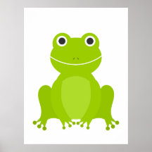 Cute green frog