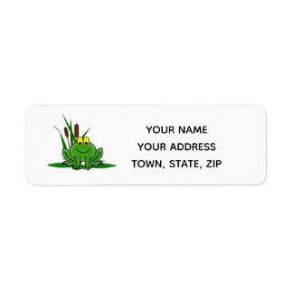 Cute Green Frog Return Address Label