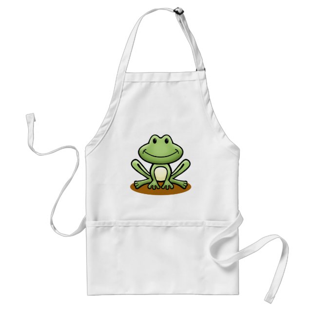Cute Green Frog Standard Apron (Front)